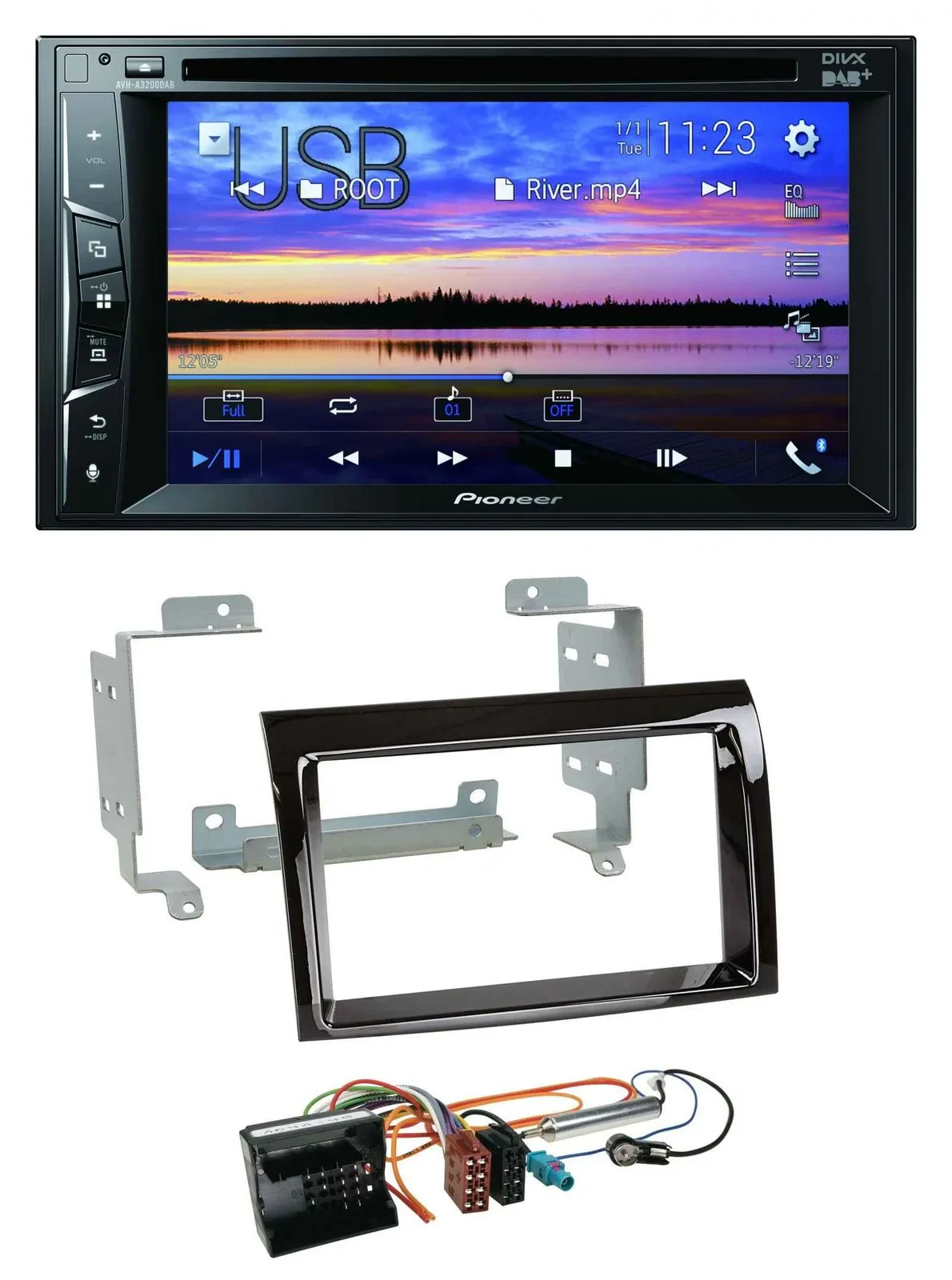 Pioneer Bluetooth 2DIN USB DVD DAB MP3 Autoradio für Citroen Jumper 2006-2011 Pi