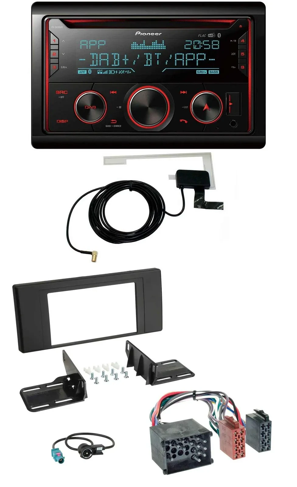 Автомагнитола для BMW X5 (E53 2000–2002) Pioneer 2DIN MP3 DAB USB CD Bluetooth