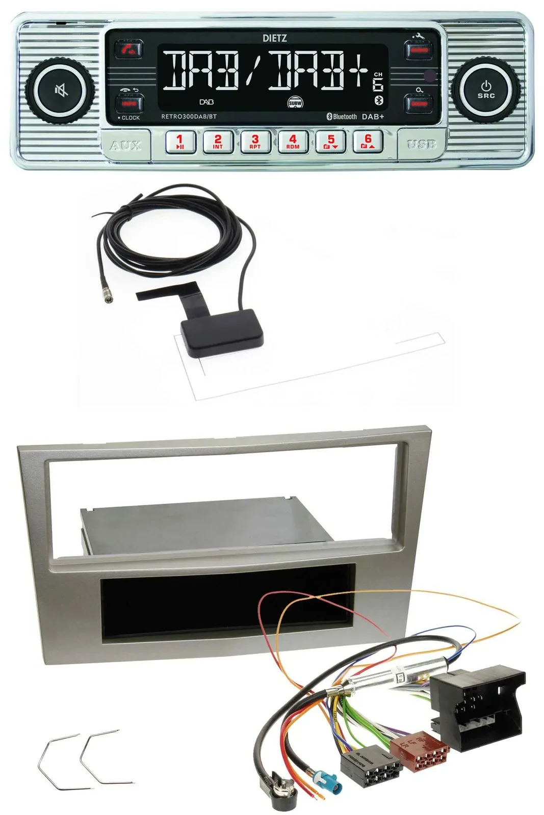 Автомагнитола Dietz Bluetooth, USB, MP3, DAB для Opel Zafira B, Astra H, Corsa D (с 2005)