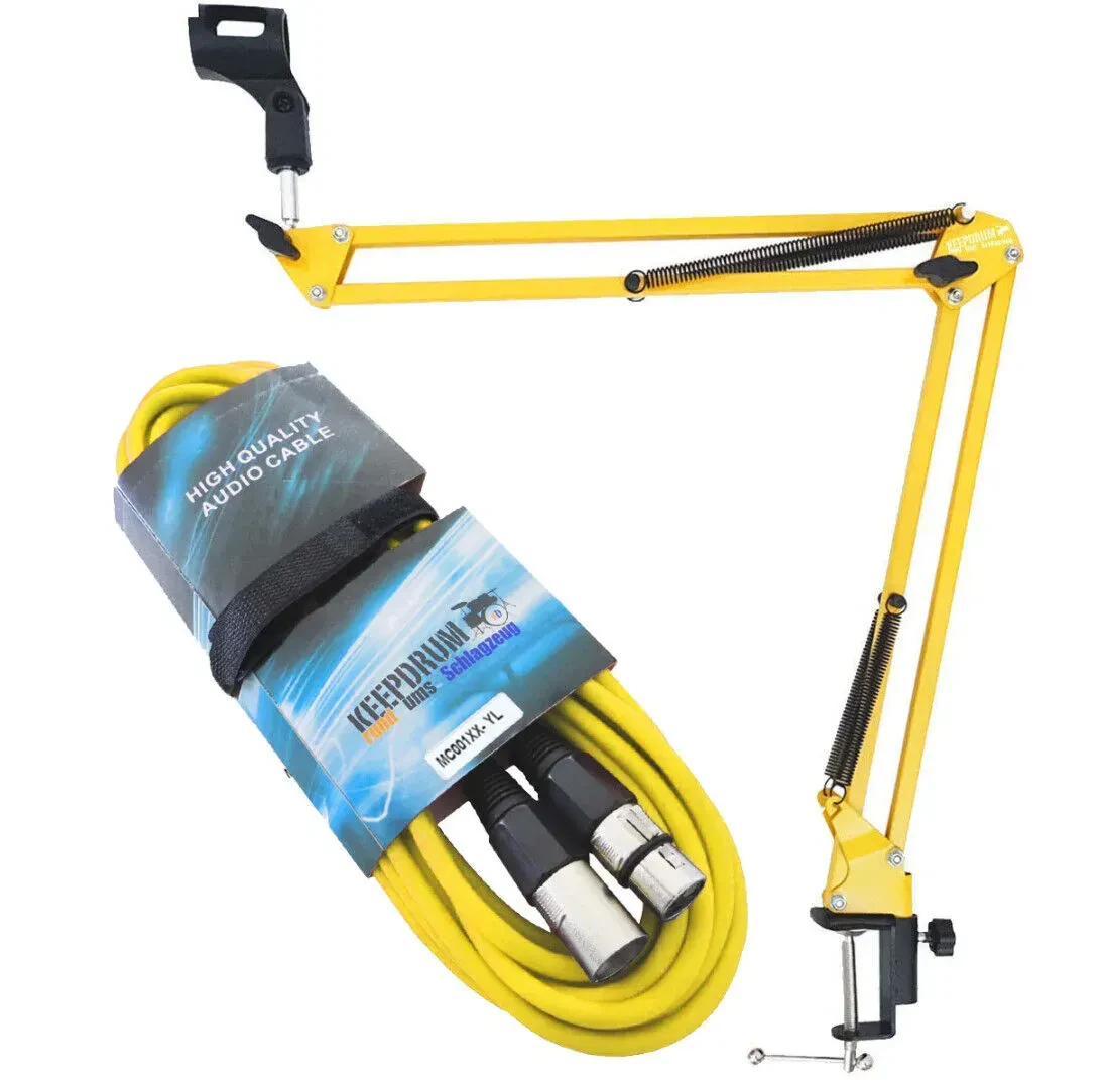 Стойка для микрофона keepdrum NB35 YW Yellow с кабелем