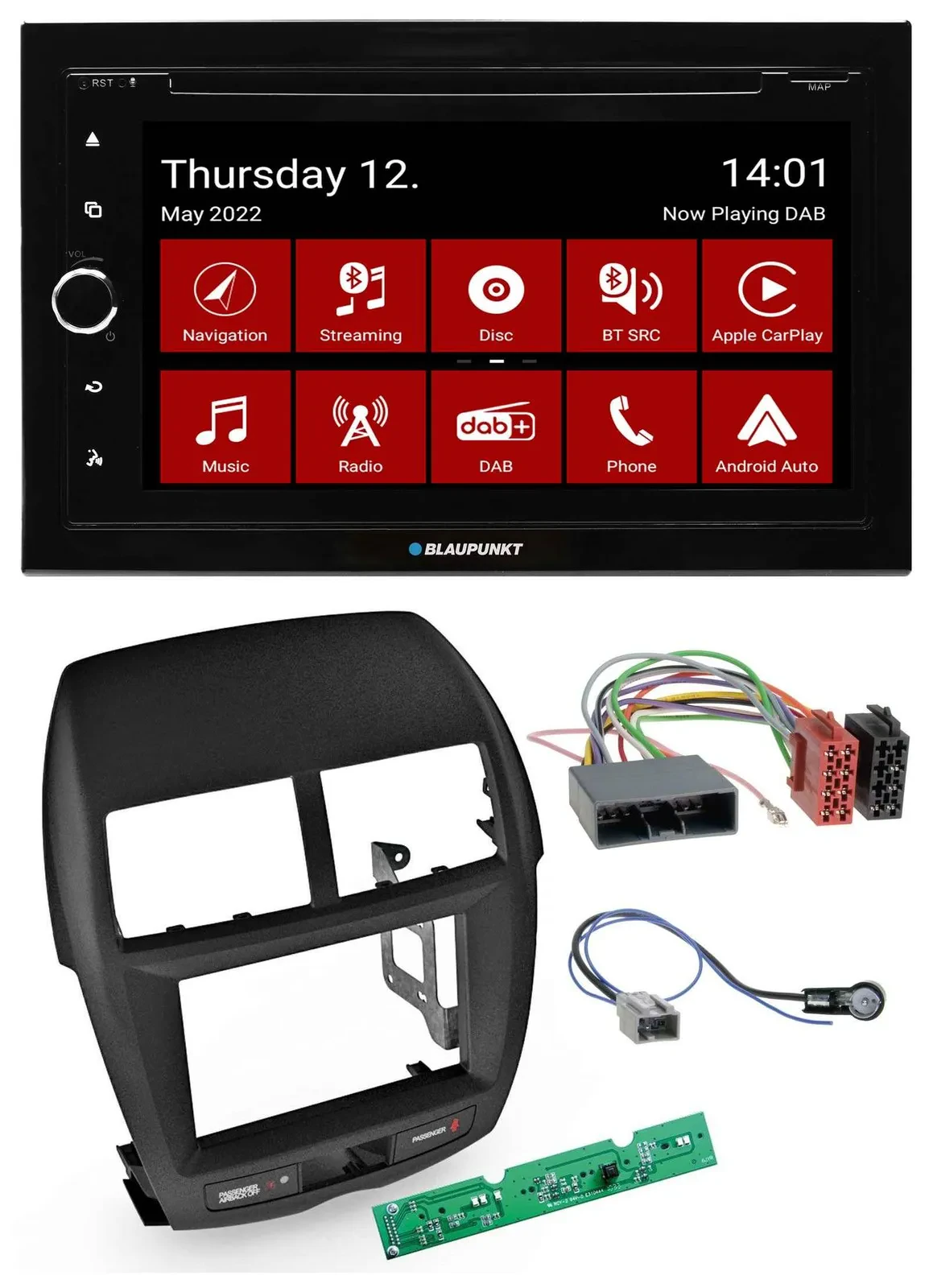 Blaupunkt MP3 DVD Bluetooth DAB 2DIN USB Autoradio für Mitsubishi ASX 2010-2014