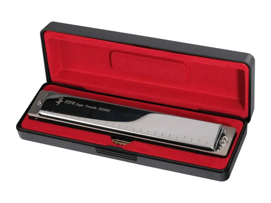 Губная гармошка JDR HS2401S тональность C, серебристая