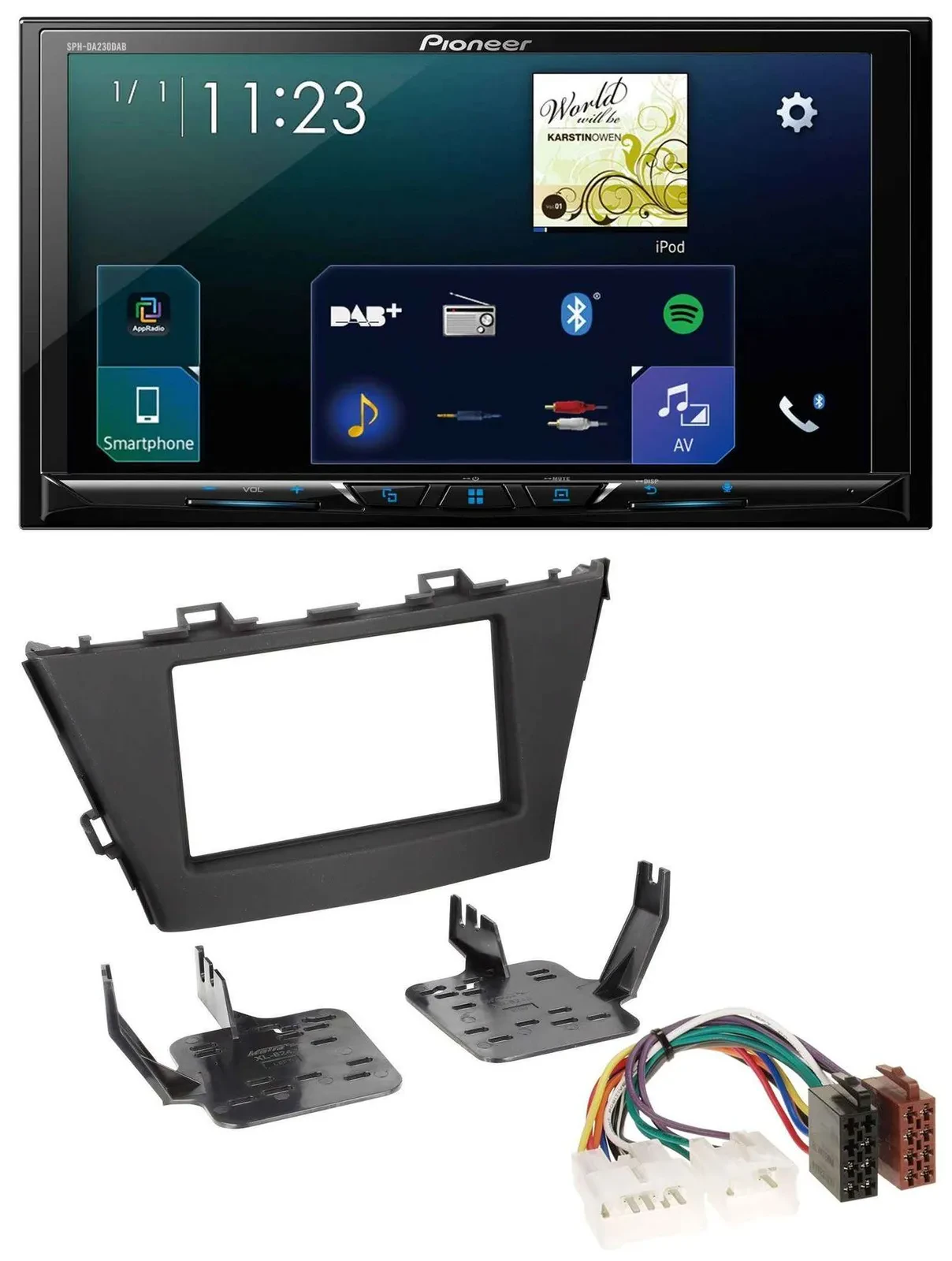 Автомагнитола для Toyota Prius+ (с 2012) Pioneer 2 DIN DAB, Bluetooth, USB