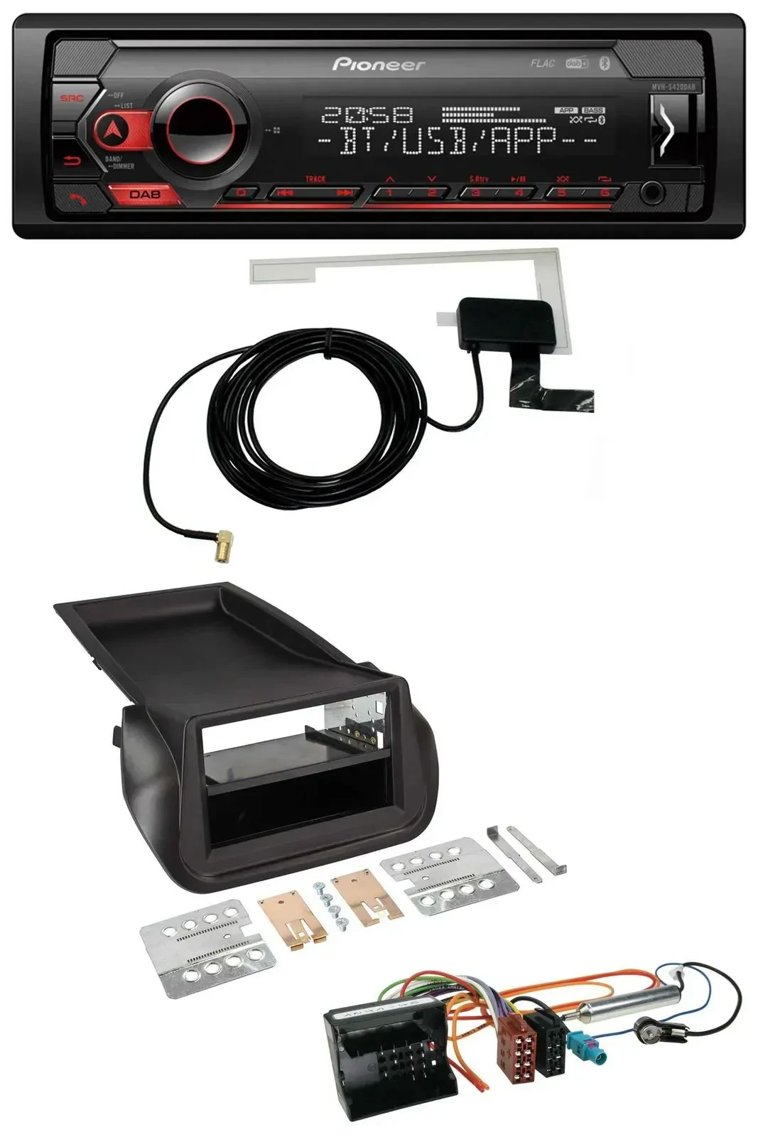 Автомагнитола для Citroen Nemo/Peugeot Bipper (с 2008) Pioneer DAB, USB, MP3, Bluetooth