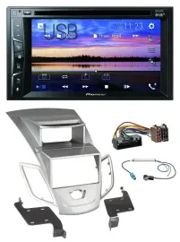 Автомагнитола для Ford Fiesta 2010–2017 Pioneer 2DIN, Bluetooth, USB, DVD, DAB, MP3, с дисплеем
