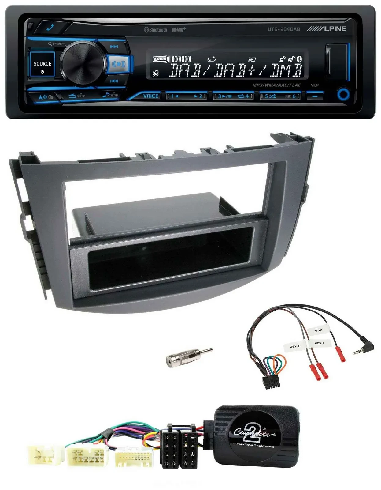 Alpine USB Bluetooth DAB Lenkrad Autoradio für Toyota RAV-4 2006-2011