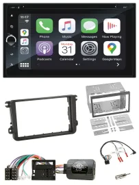 Blaupunkt DAB USB Bluetooth Lenkrad 2DIN TMC Navigation für Skoda Fabia 5J 2007-