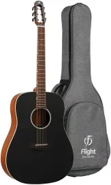 Акустическая гитара FLIGHT Biggie BK 6-струнная, черная