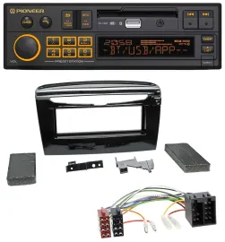 Pioneer DAB MP3 USB Bluetooth Autoradio für Lancia Y ab 12 schwarz glänzend