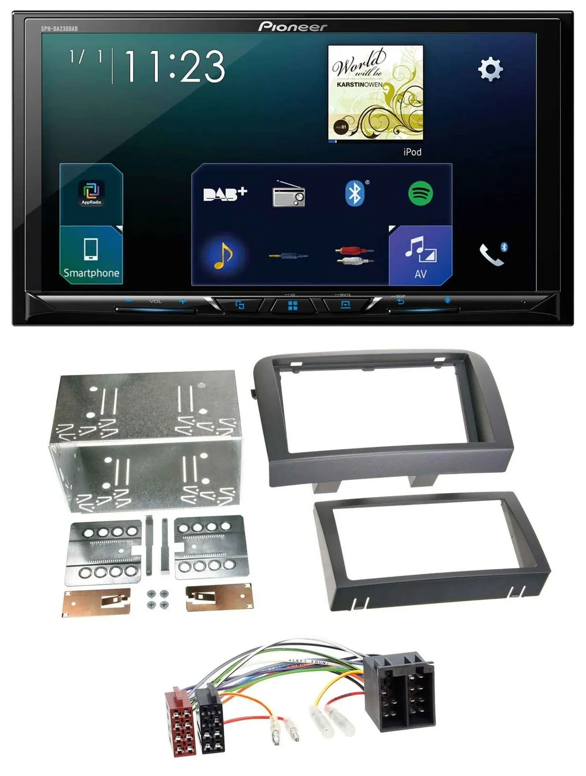 Pioneer MP3 Bluetooth USB 2DIN DAB Autoradio für Fiat Croma (ab 2005)