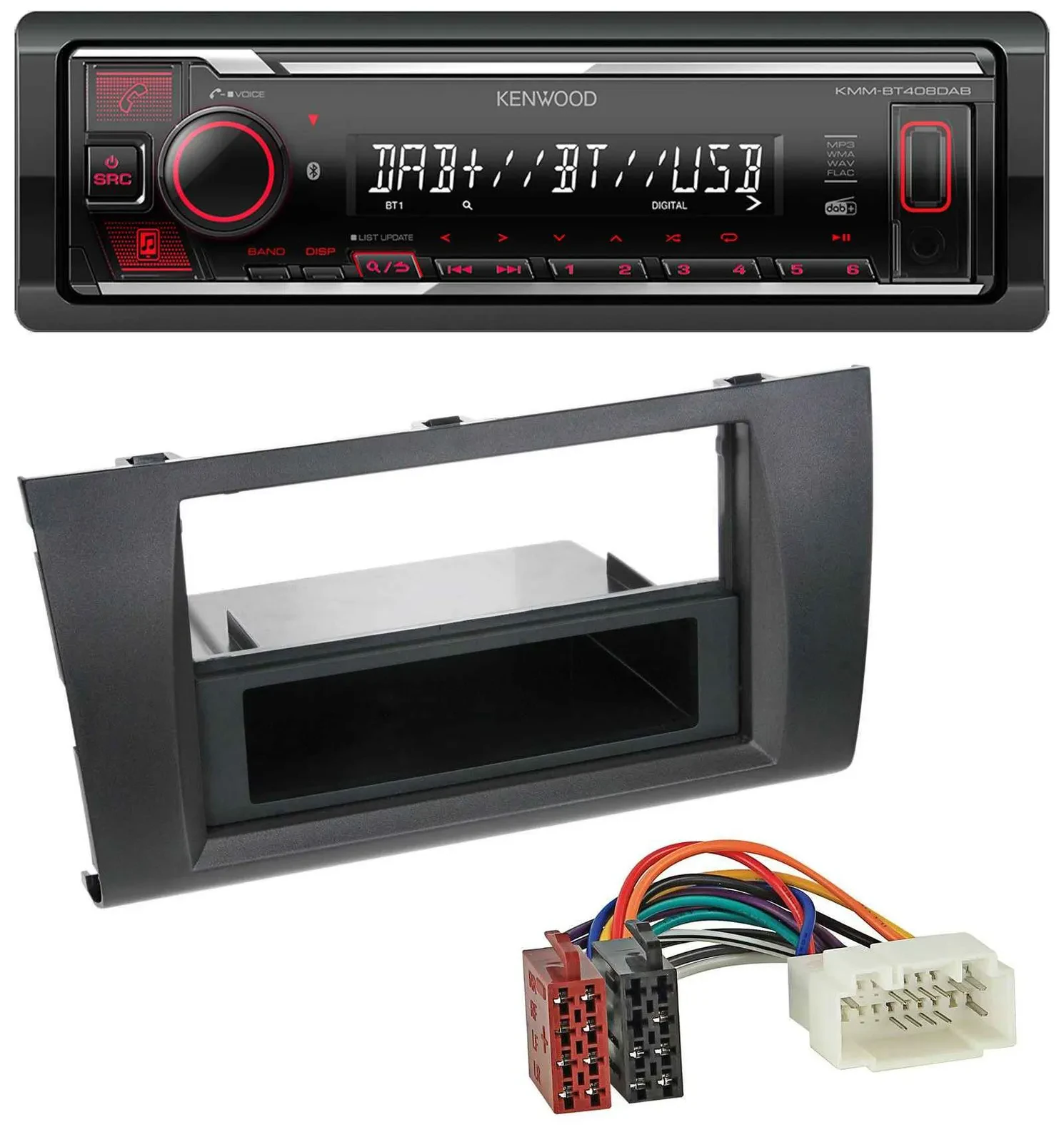 Kenwood MP3 Bluetooth USB DAB Autoradio für Suzuki Swift (2006-2010)