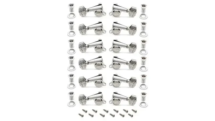 Колки гитарные Taylor Gotoh Luxury 118-12DLXPC 6+6 Chrome