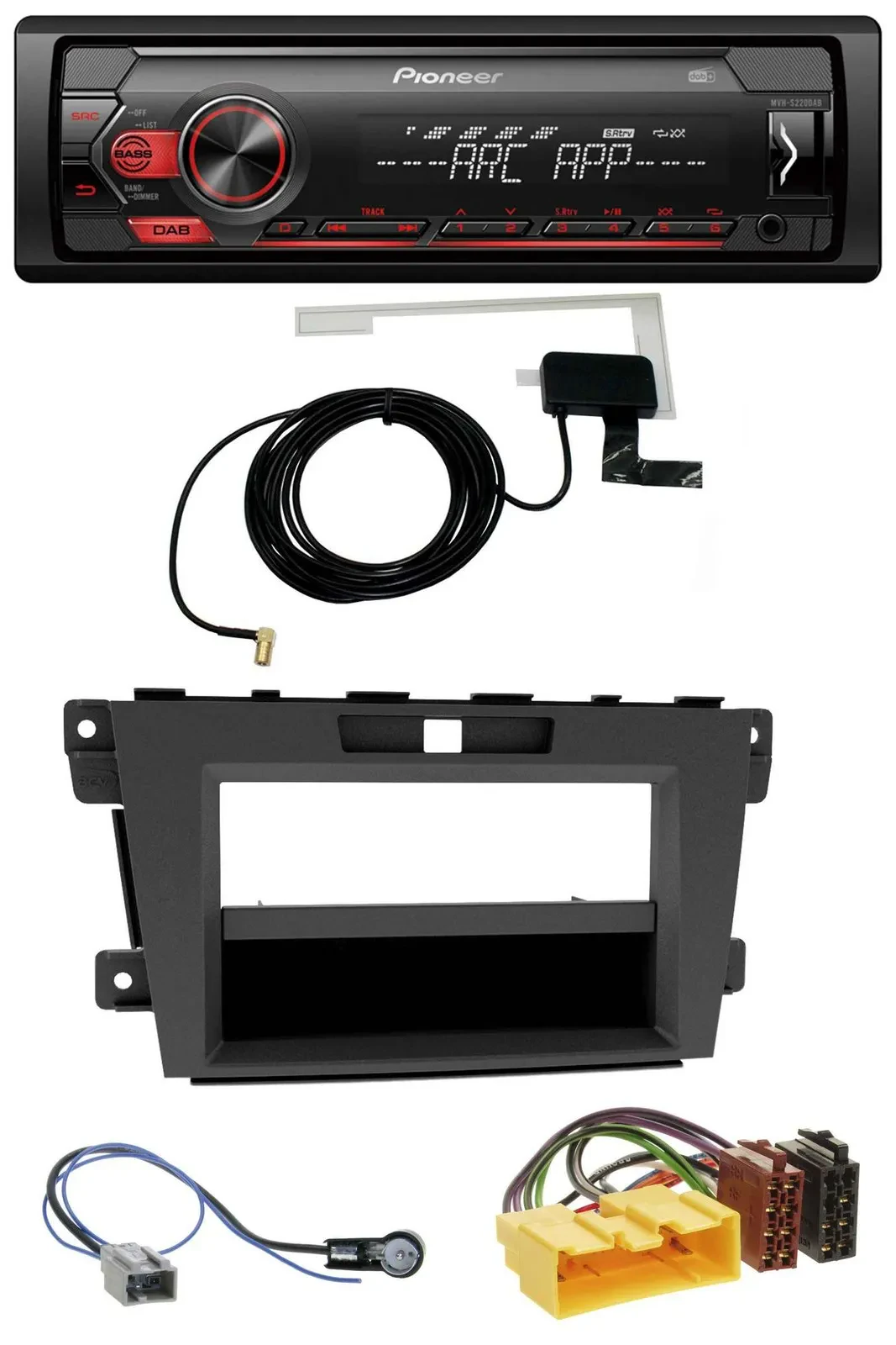 Автомагнитола для Mazda CX-7 (2009–2013) Pioneer 1DIN, USB, DAB, MP3, AUX