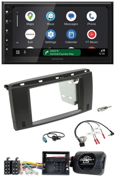 Kenwood DAB Bluetooth USB Lenkrad 2DIN Autoradio für Mercedes R-Klasse 2006-2012