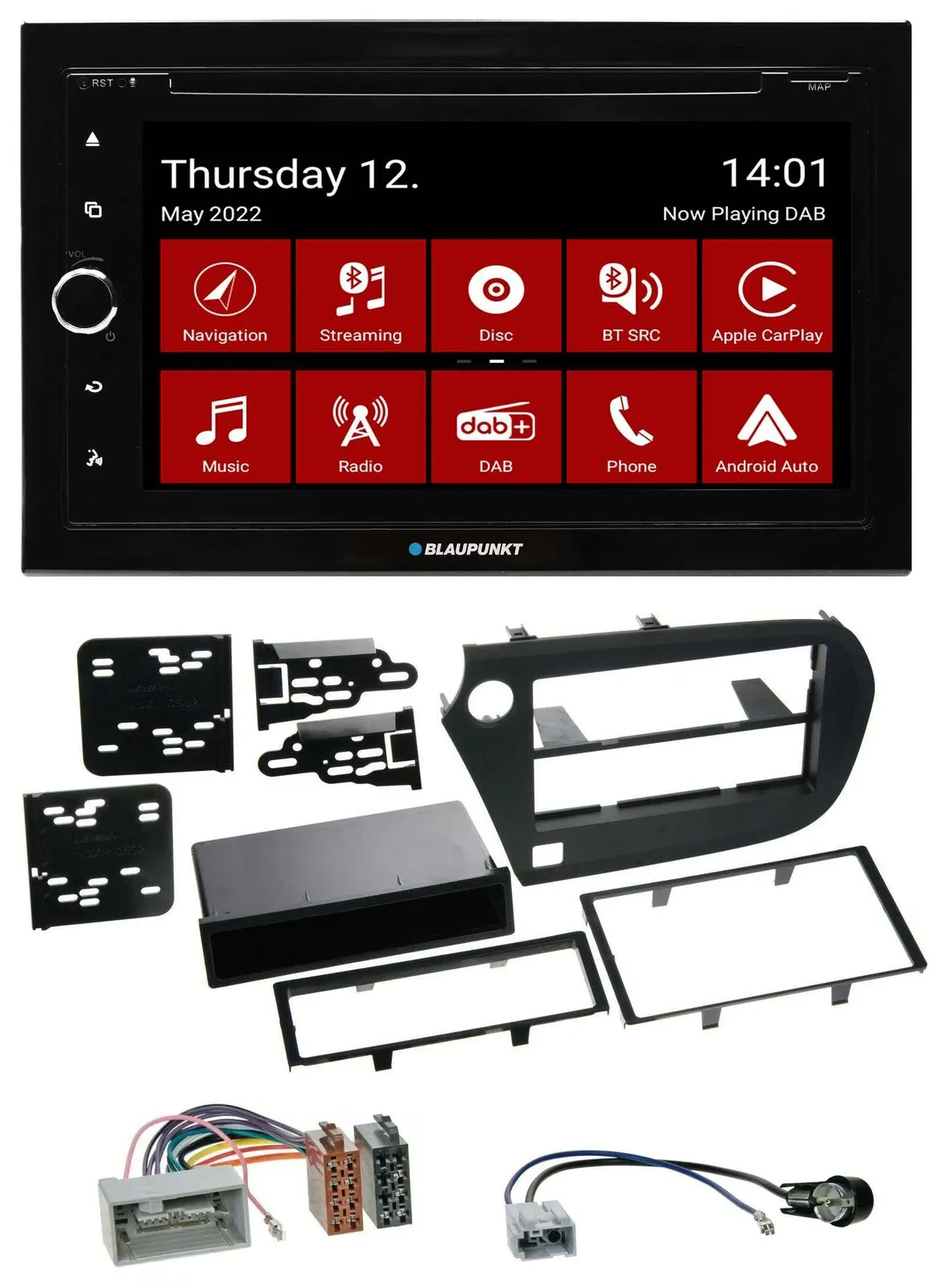 Blaupunkt MP3 DVD Bluetooth DAB 2DIN USB Autoradio für Honda Insight ZE2 09-13