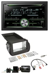 Автомагнитола Pioneer 2DIN, DAB, Bluetooth, USB, CD для Citroen Nemo/Fiat Fiorino