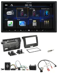 Alpine Bluetooth 2DIN Lenkrad DAB USB Autoradio für Ford Ranger 2AB ab 04/2015