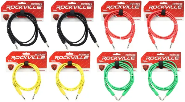 Коммутационный кабель Rockville RCTR106 Multicolor 1.8 м (8 штук)