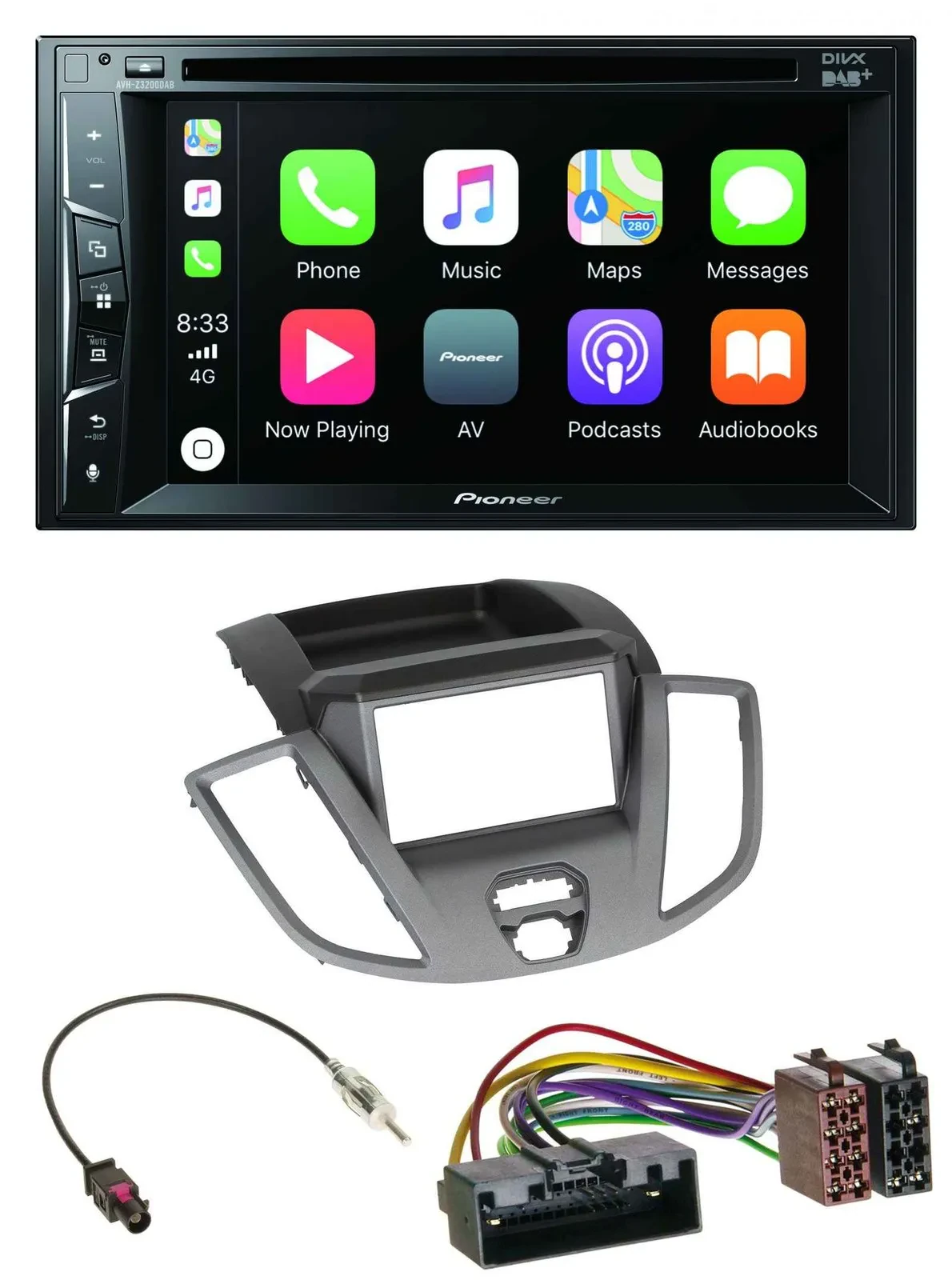 Pioneer MP3 USB DVD Bluetooth DAB 2DIN Autoradio für Ford Transit V363 2014-2018