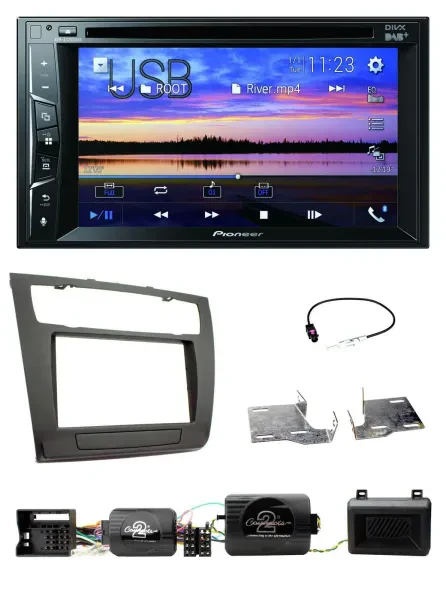 Pioneer Bluetooth 2DIN USB DVD DAB Lenkrad Autoradio für BMW 1er PDC aut. Klima