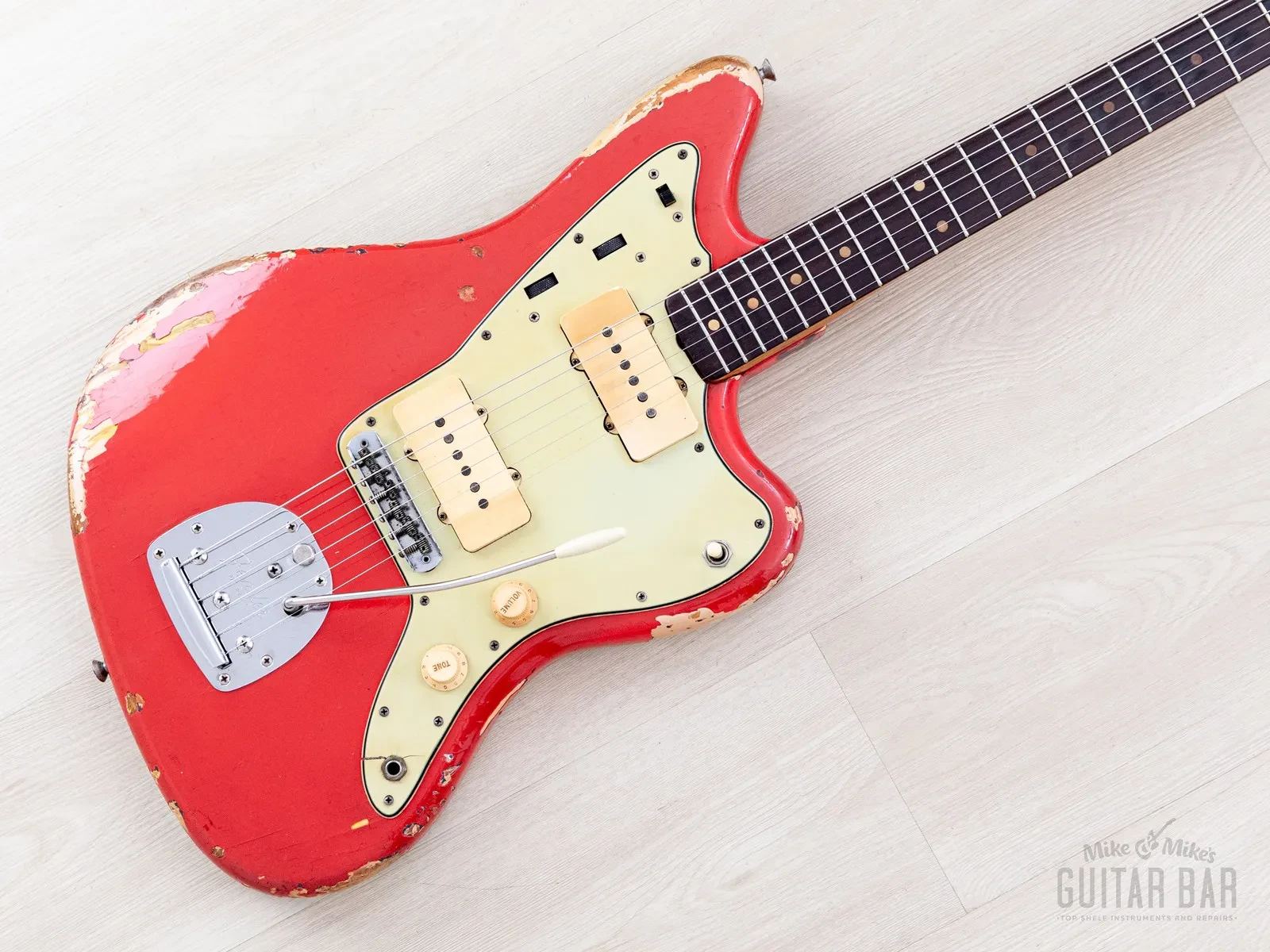 1963 Fender Jazzmaster Pre-CBS Vintage Guitar Fiesta Red w/ Blonde Case