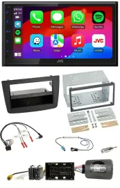 JVC Bluetooth USB Lenkrad 2DIN DAB Autoradio für Alfa Mito 14-18 schwarz