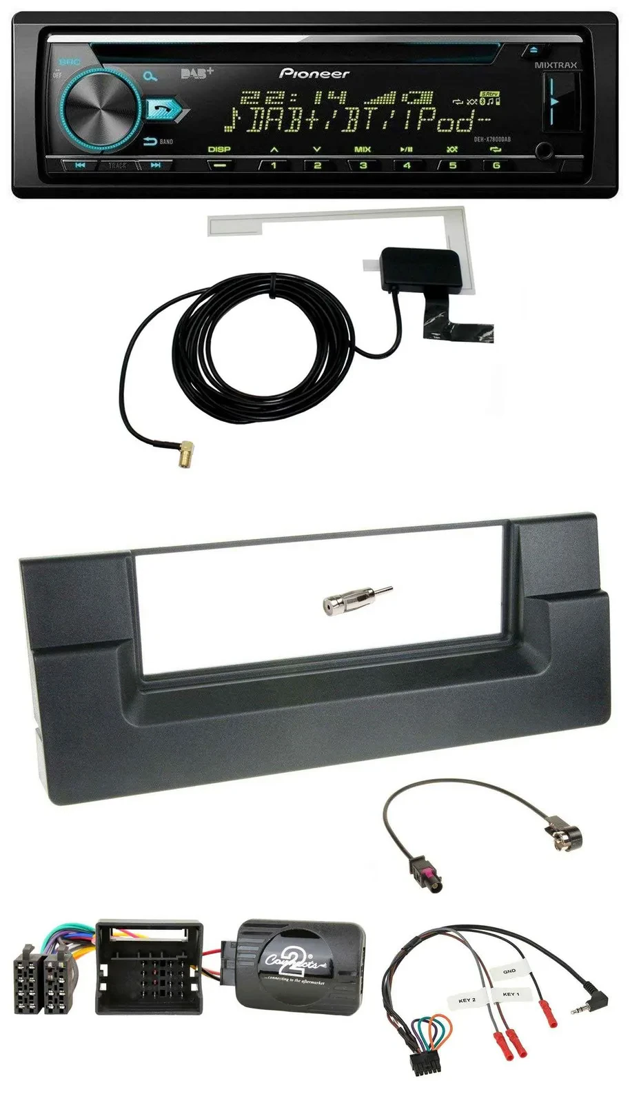 Автомагнитола для BMW 5 Series E39 (2001-2004) Pioneer CD/USB, DAB, MP3, Quadlock