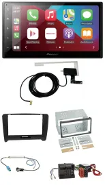 Pioneer USB Bluetooth DAB MP3 2DIN Autoradio für Audi TT 06-14 Aktivsystem Quadl