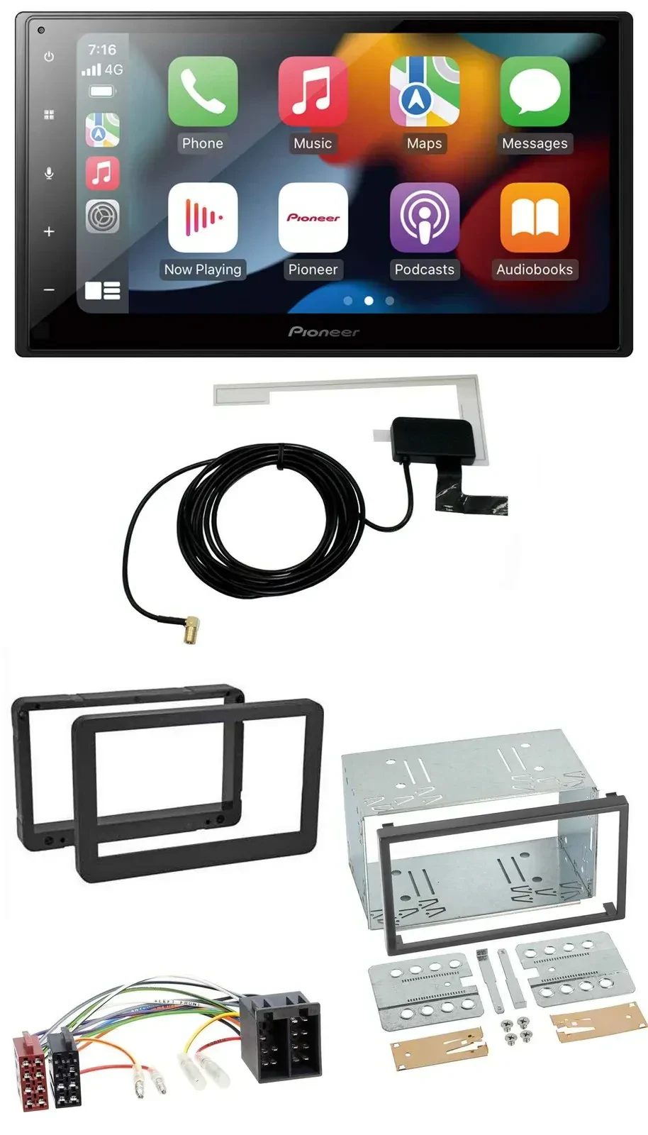 Автомагнитола для Alfa Romeo 159/Spider/Brera Pioneer 2-DIN, MP3, USB, Bluetooth, DAB