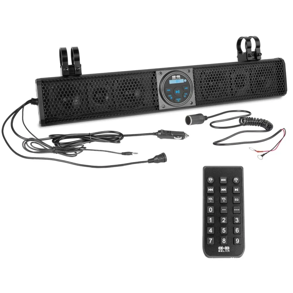 Belva BASB26v2 26" Amplified Weatherproof Bluetooth Soundbar Open Box, Great