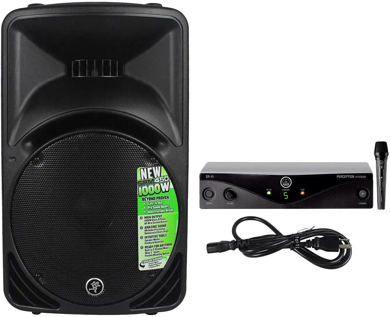 Активная акустическая система Mackie SRM450V3 Black с микрофонной радиосистемой