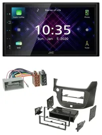JVC DAB 2DIN MP3 Bluetooth USB Autoradio für Honda Jazz ab 09 matt schwarz