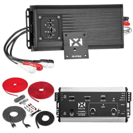 NVX MVPA2 600W Marine 2-Channel Amplifier w/ Line-Out Converter & Amp Kit