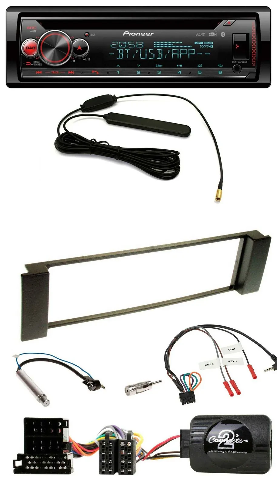 Pioneer USB DAB Lenkrad Bluetooth CD Autoradio für Audi A3 A6 2000-2004