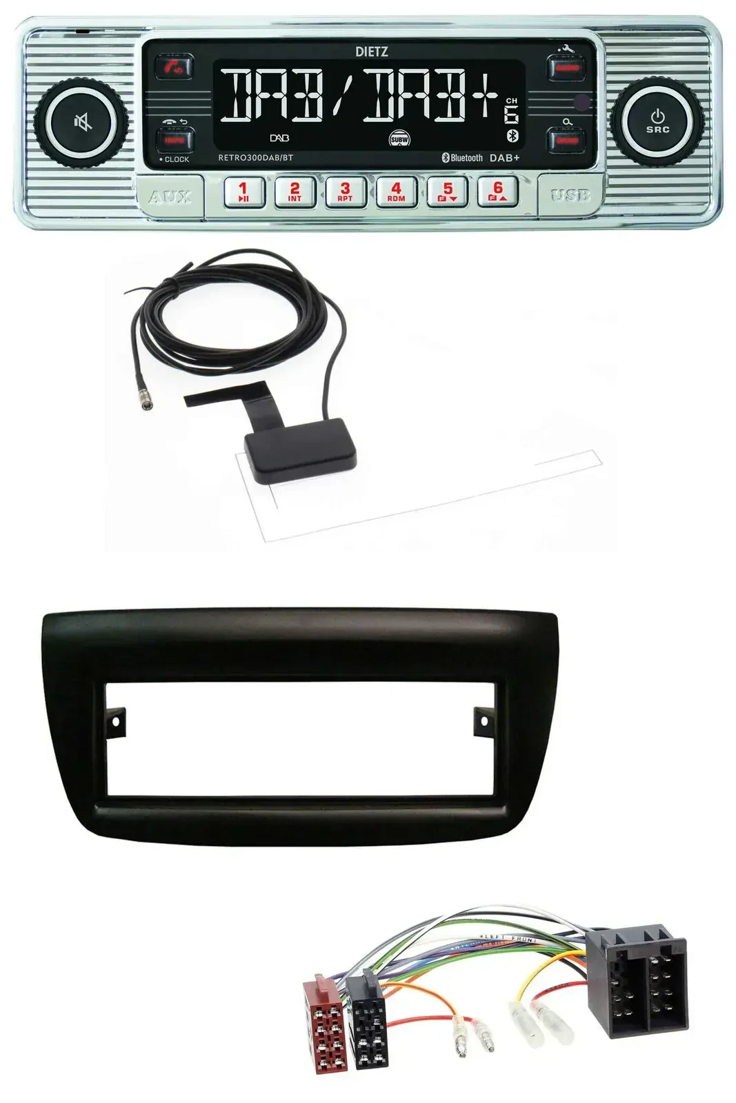 Dietz Bluetooth USB MP3 DAB Autoradio für Fiat Doblo 12-15 Opel Combo 10-15