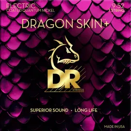 Струны для электрогитары DR Strings DEQ-7/9 Dragon Skin+ Coated Quantum Nickel 9-52