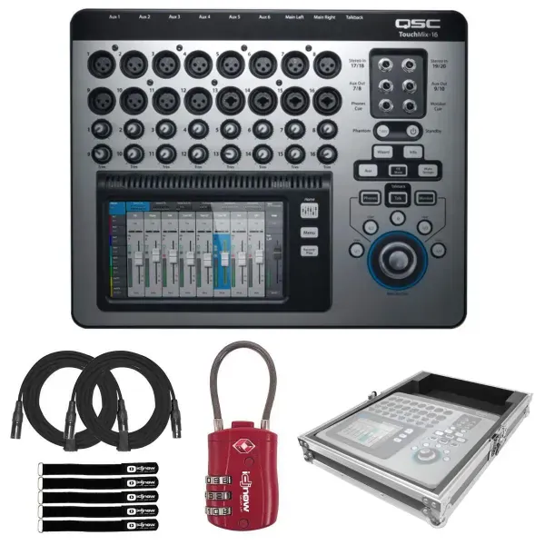 QSC TouchMix-16 Compact Digital Mixer with Carrying Case