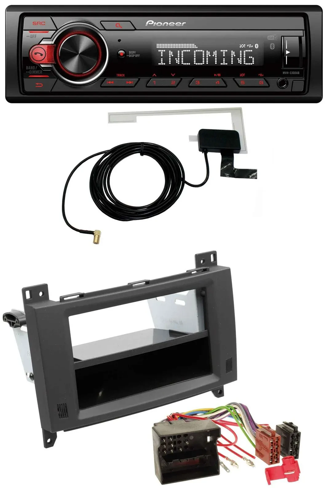 Pioneer MP3 AUX CD DAB USB Autoradio für Mercedes A- B-Klasse Vito rubbertouch-s