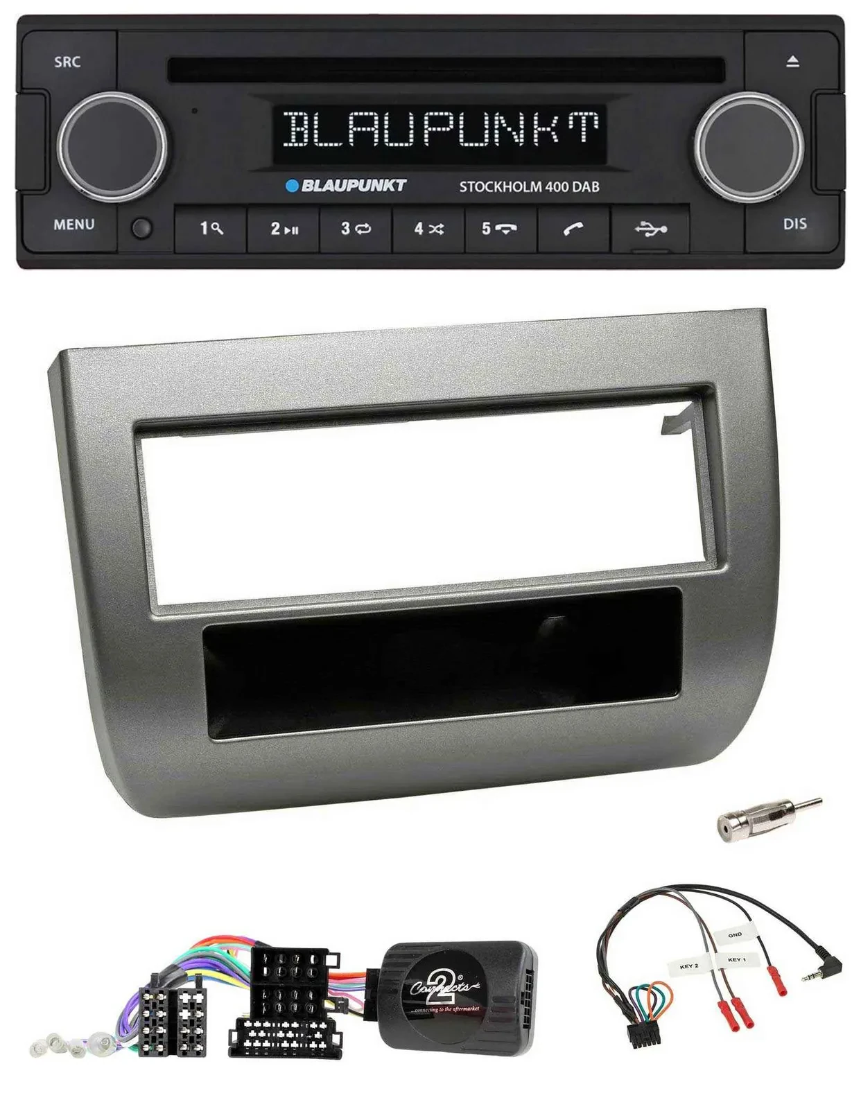 Blaupunkt Lenkrad Bluetooth DAB CD USB Autoradio für Lancia Y 843 2005-2011 anth