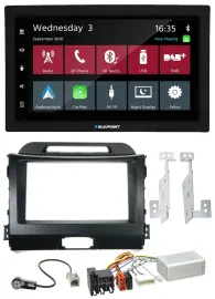 Blaupunkt 2DIN Lenkrad USB Bluetooth DAB Autoradio für Kia Sportage 3 10-15 Navi