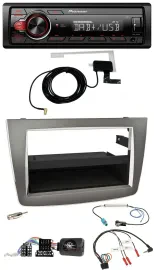 Автомагнитола Pioneer 1DIN MP3 DAB USB для Alfa Romeo MiTo 955 (2008–2014), поддержка кнопок на руле, серебристый