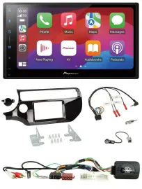 Pioneer DAB USB Lenkrad Bluetooth 2DIN Autoradio für Kia Rio UB ab 2015 piano sc