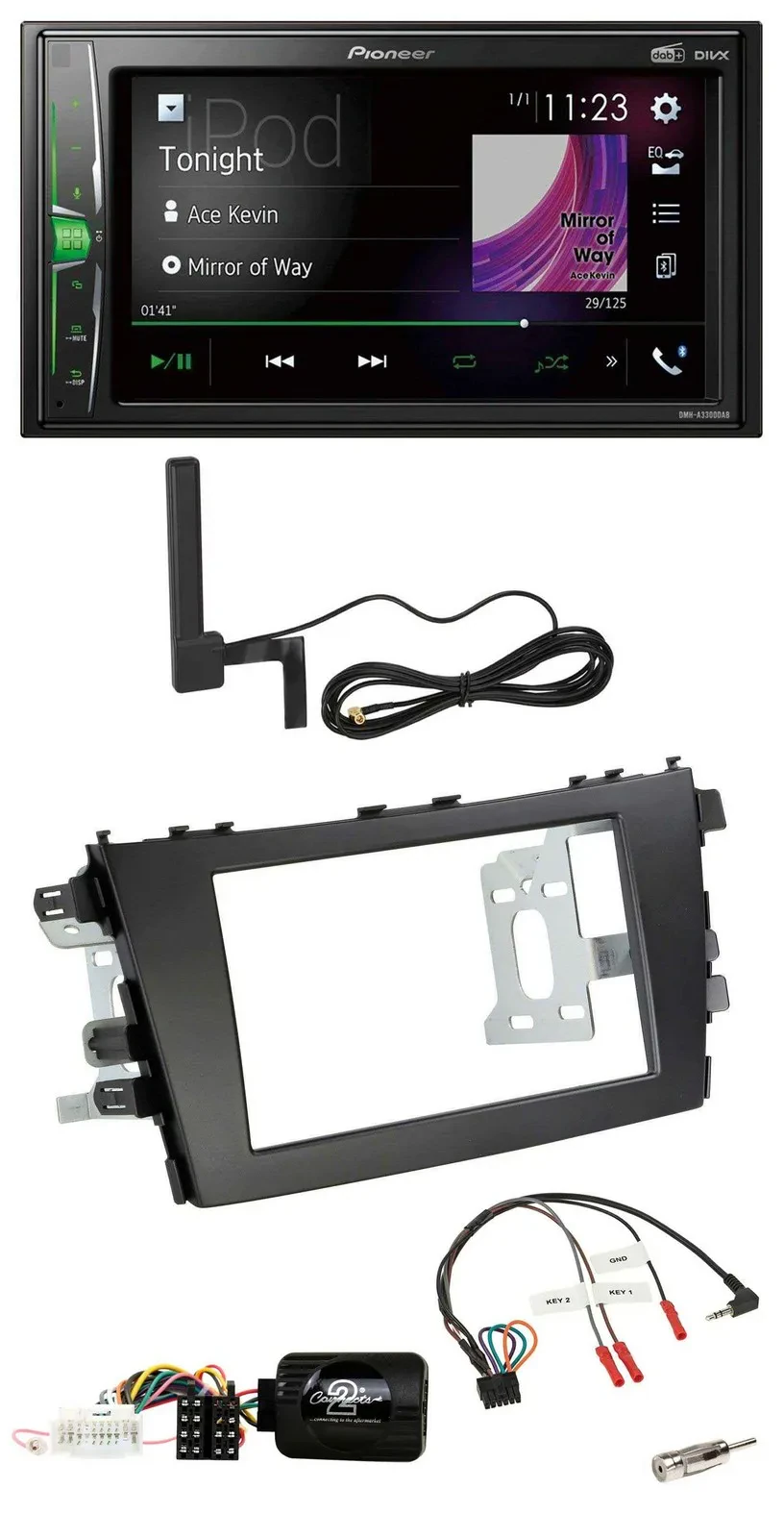 Автомагнитола Pioneer 2DIN, Bluetooth, MP3, DAB для Suzuki Celerio LF (с 2014)