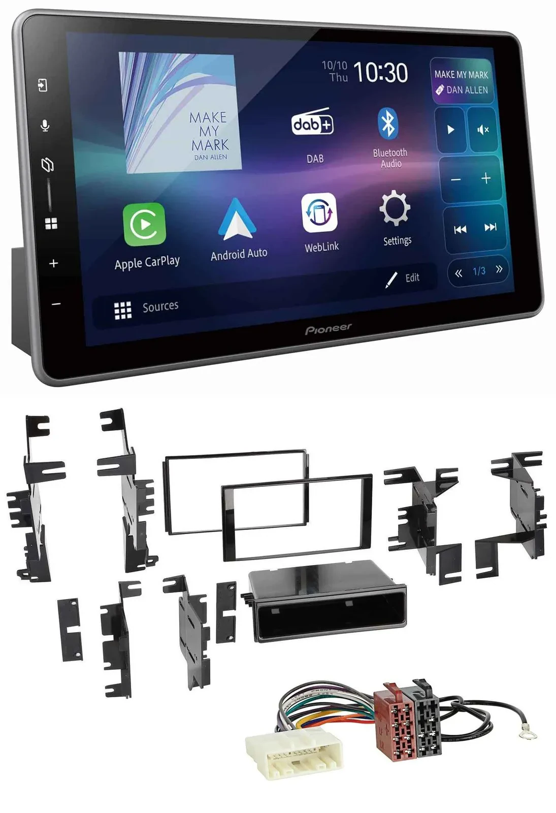 Pioneer Bluetooth USB DAB MP3 Autoradio für Nissan Quest Rogue ab 11 Titan ab 13