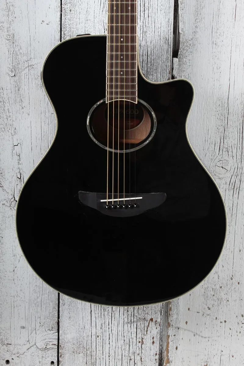 Yamaha APX Series APX600 Thinline Cutaway Acoustic Electric Guitar Black Finish