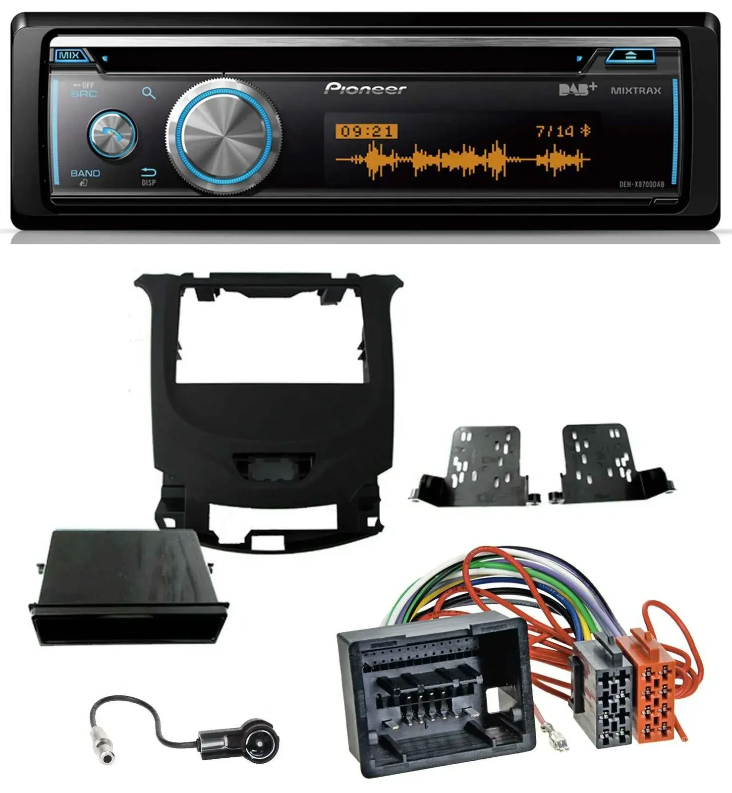 Автомагнитола Pioneer DAB USB CD Bluetooth для Chevrolet Cruze (с 2016), черный глянец