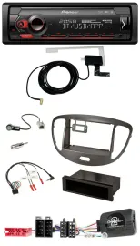 Pioneer DAB USB Lenkrad Bluetooth Autoradio für Hyundai i10 ISO 2009-13 dunkelsi