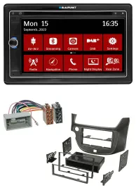 Blaupunkt Bluetooth DAB 2DIN USB DVD MP3 Autoradio für Honda Jazz ab 09 dunkelgr