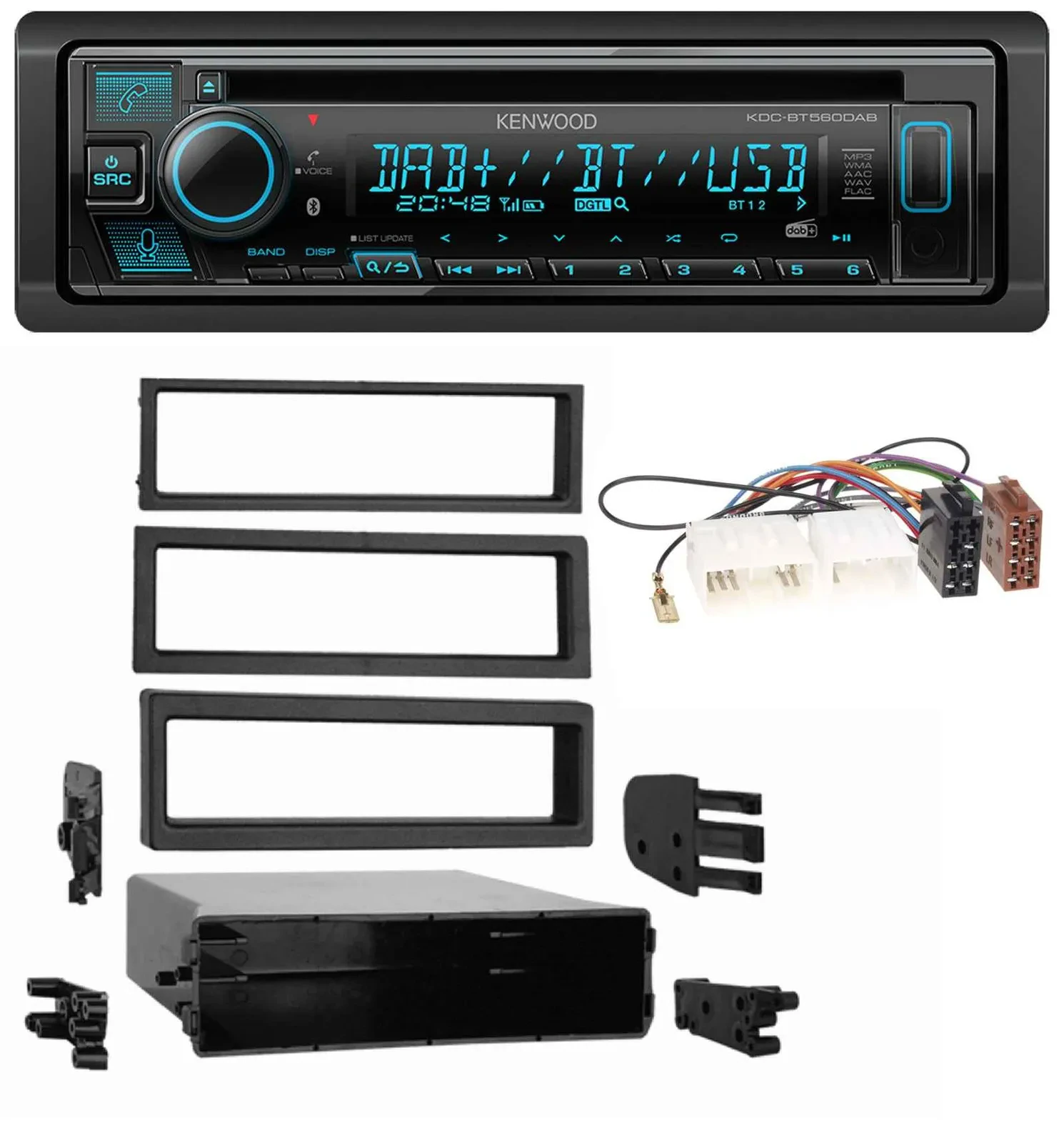 Автомагнитола для Mazda 929 (1973–1995) Kenwood Bluetooth DAB CD MP3 USB
