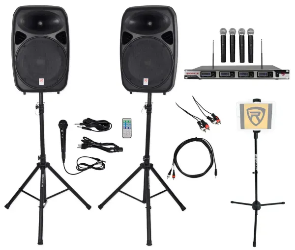 Rockville Professional 15" iphone/ipad/Android/Laptop/TV Karaoke Machine/System